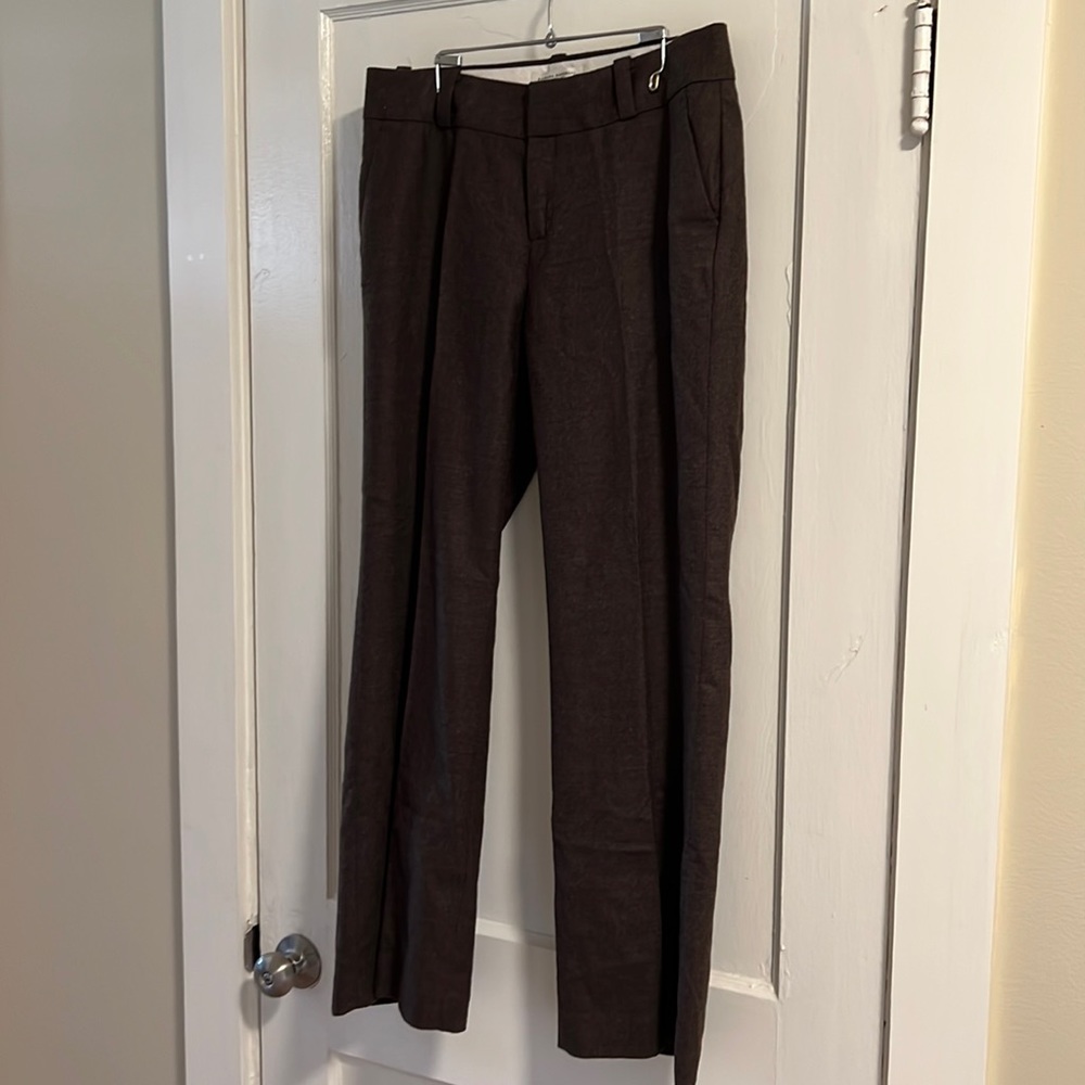 Banana republic Wool Blend Chocolate Brown Martin Fit Pants 8 Petite